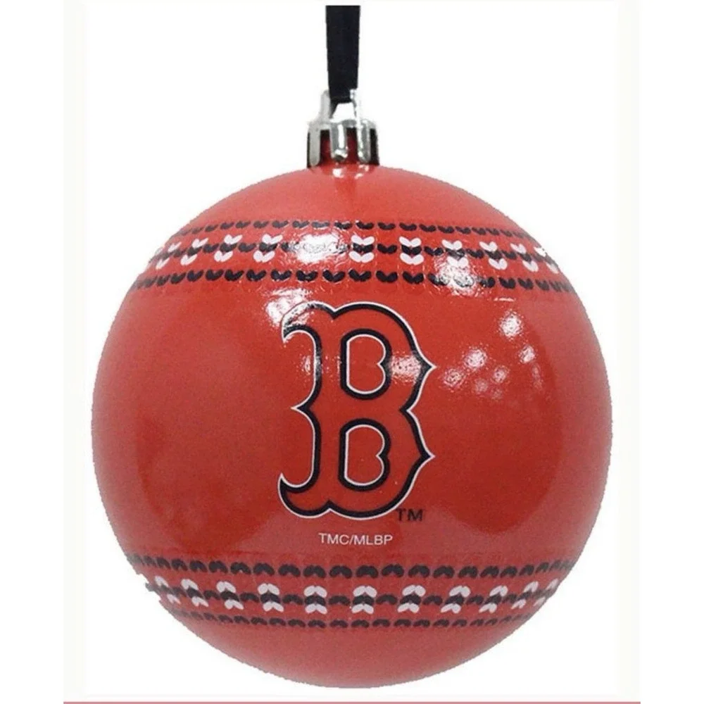 New Boston Red Sox Christmas Ornament Ball Red Ugly Sweater Theme MLB
